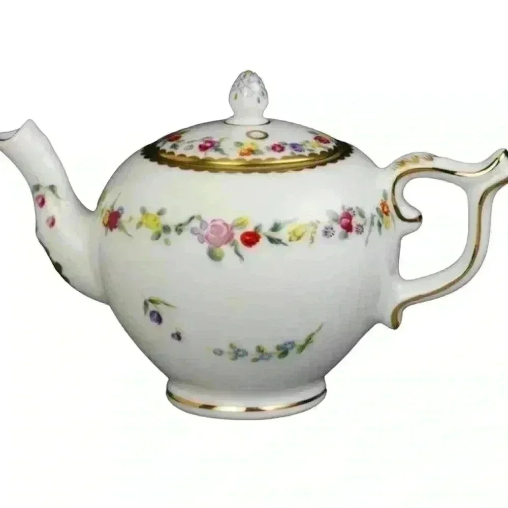 Vintage Chelsea-Derby Miniature Teapot and Cover 1985 (made) Franklin Mint